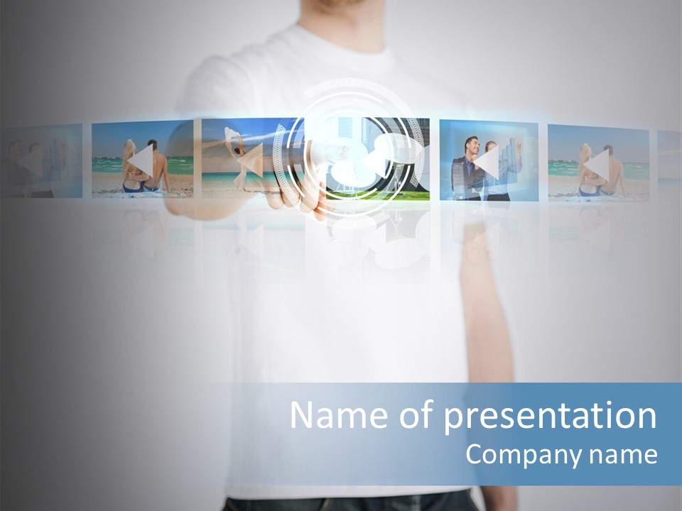 Touching Watching Virtual PowerPoint Template