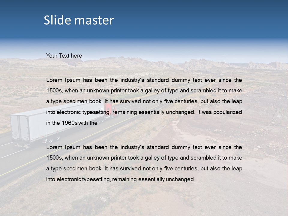 Road Asphalt Transport PowerPoint Template