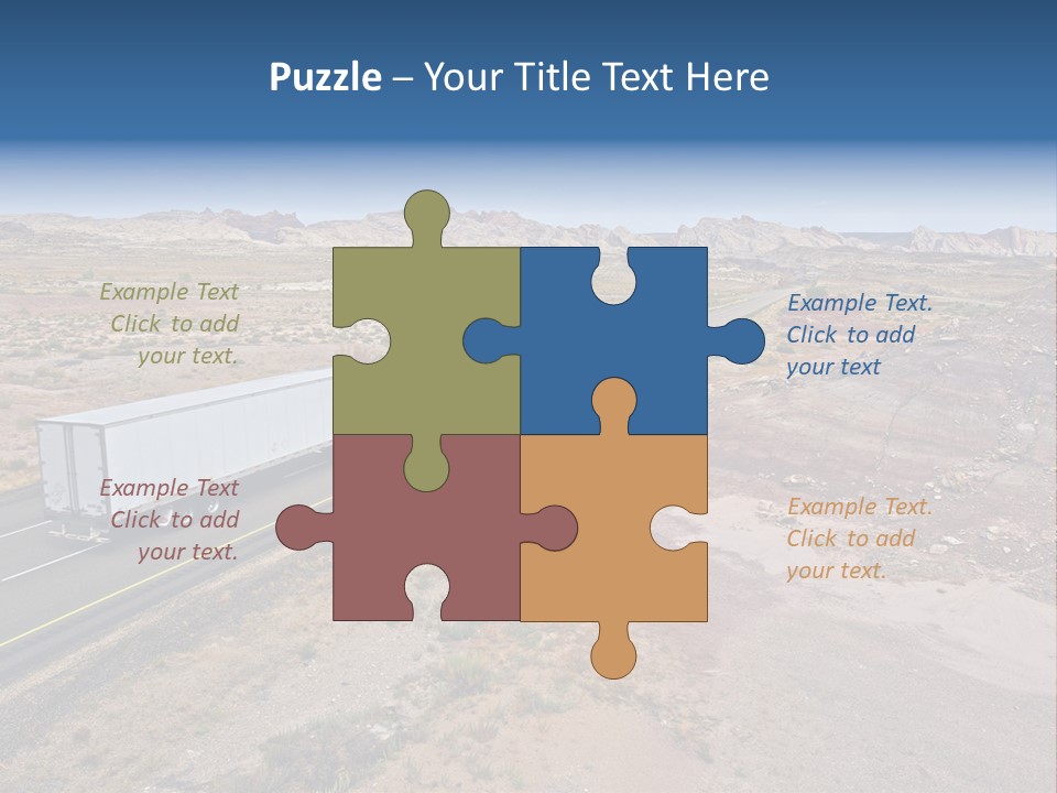 Road Asphalt Transport PowerPoint Template