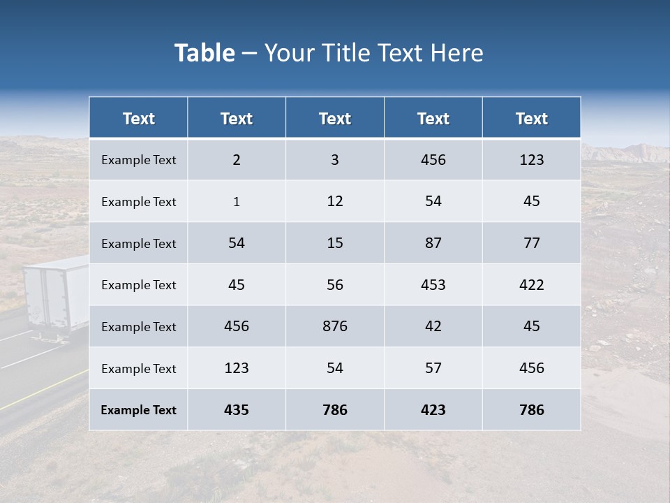 Road Asphalt Transport PowerPoint Template