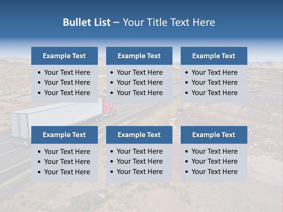 Road Asphalt Transport PowerPoint Template