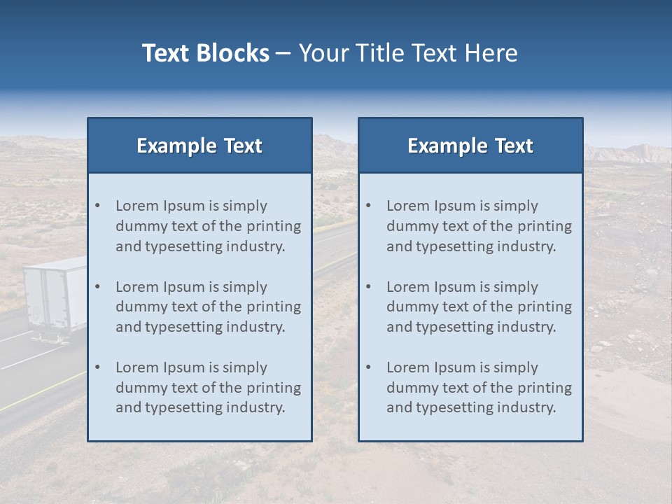 Road Asphalt Transport PowerPoint Template