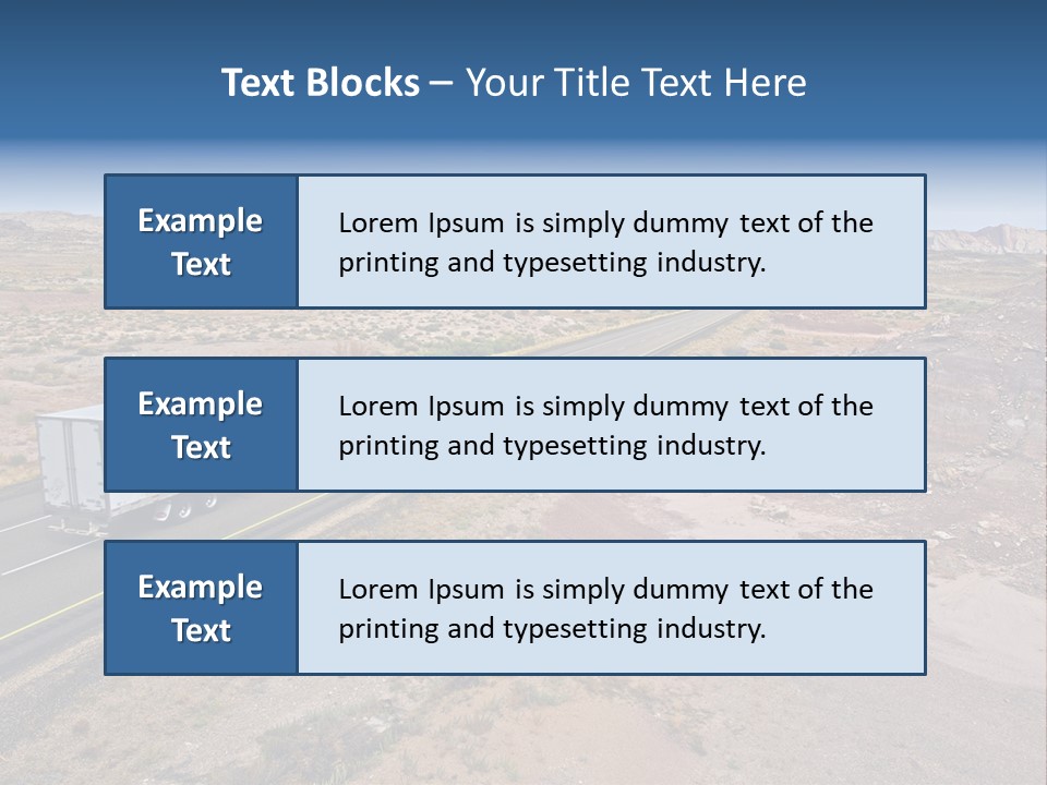 Road Asphalt Transport PowerPoint Template