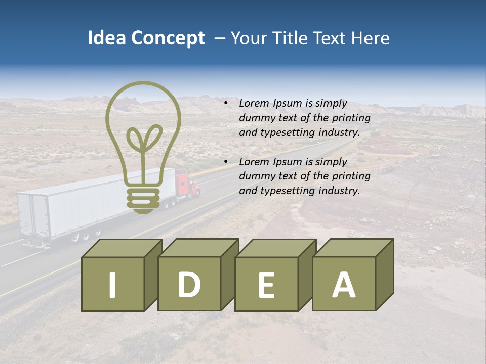 Road Asphalt Transport PowerPoint Template