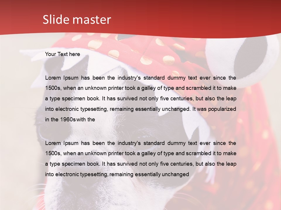 Silly Puppy Cute Funny Costume PowerPoint Template