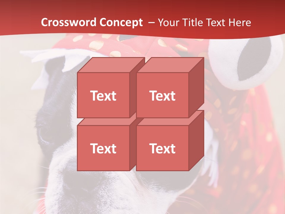 Silly Puppy Cute Funny Costume PowerPoint Template