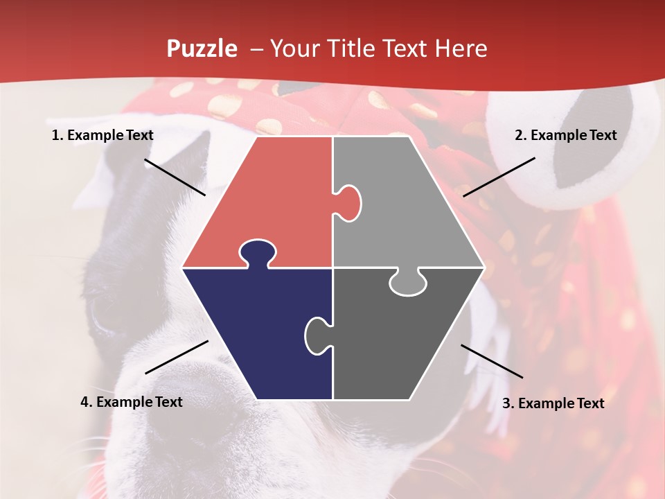 Silly Puppy Cute Funny Costume PowerPoint Template