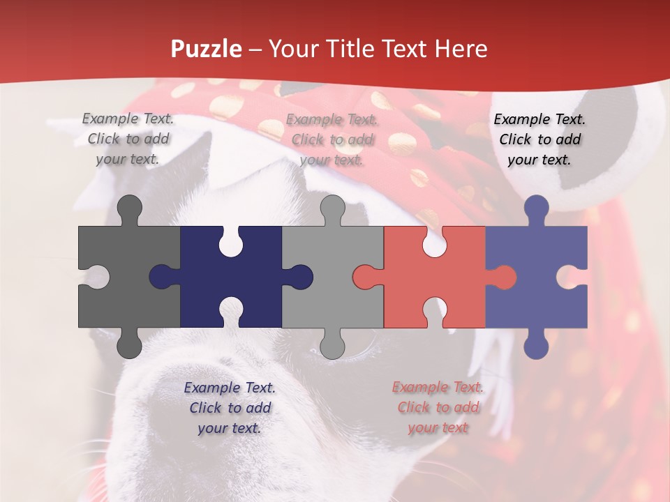 Silly Puppy Cute Funny Costume PowerPoint Template