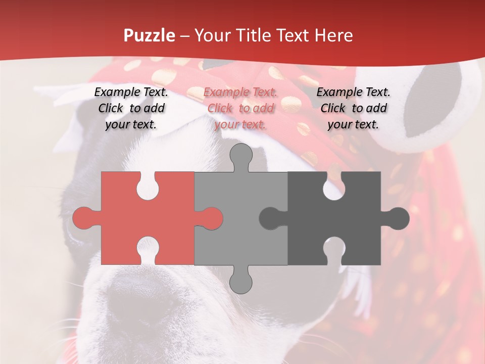 Silly Puppy Cute Funny Costume PowerPoint Template