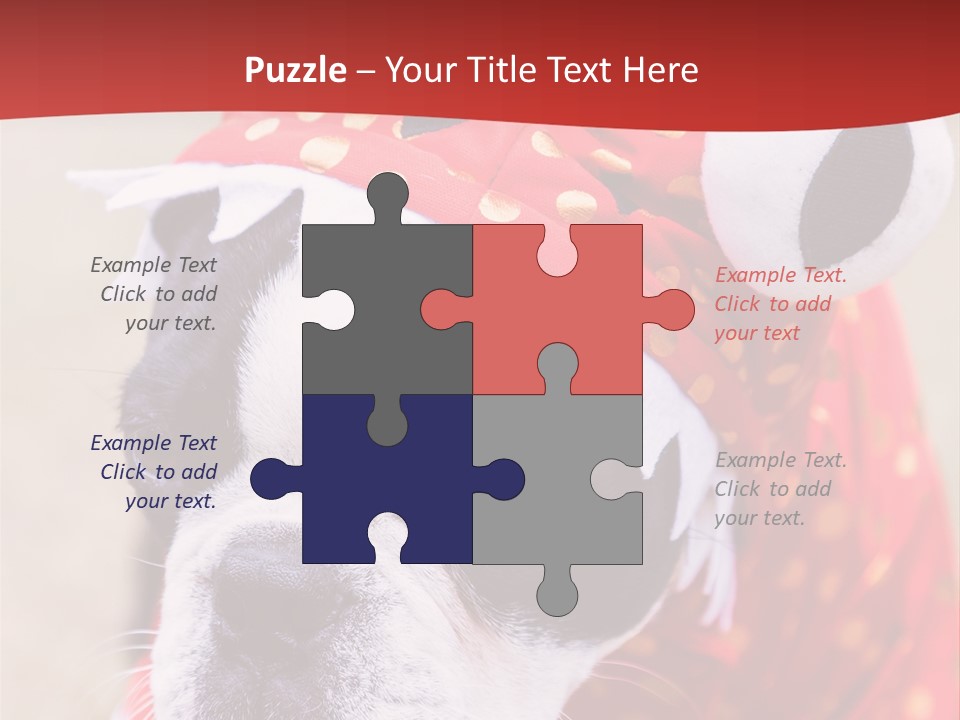 Silly Puppy Cute Funny Costume PowerPoint Template