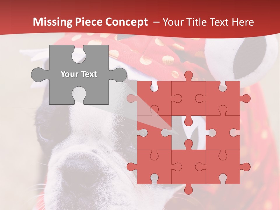 Silly Puppy Cute Funny Costume PowerPoint Template