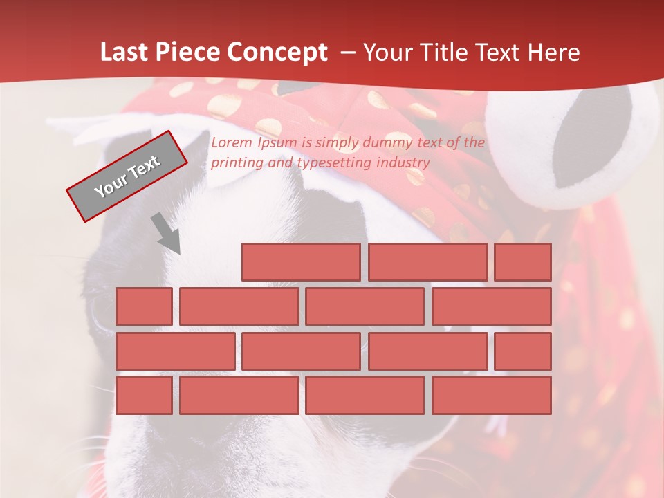 Silly Puppy Cute Funny Costume PowerPoint Template