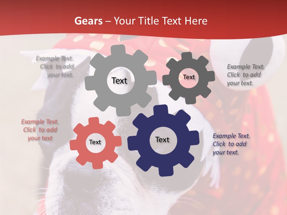 Silly Puppy Cute Funny Costume PowerPoint Template