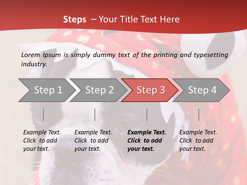 Silly Puppy Cute Funny Costume PowerPoint Template