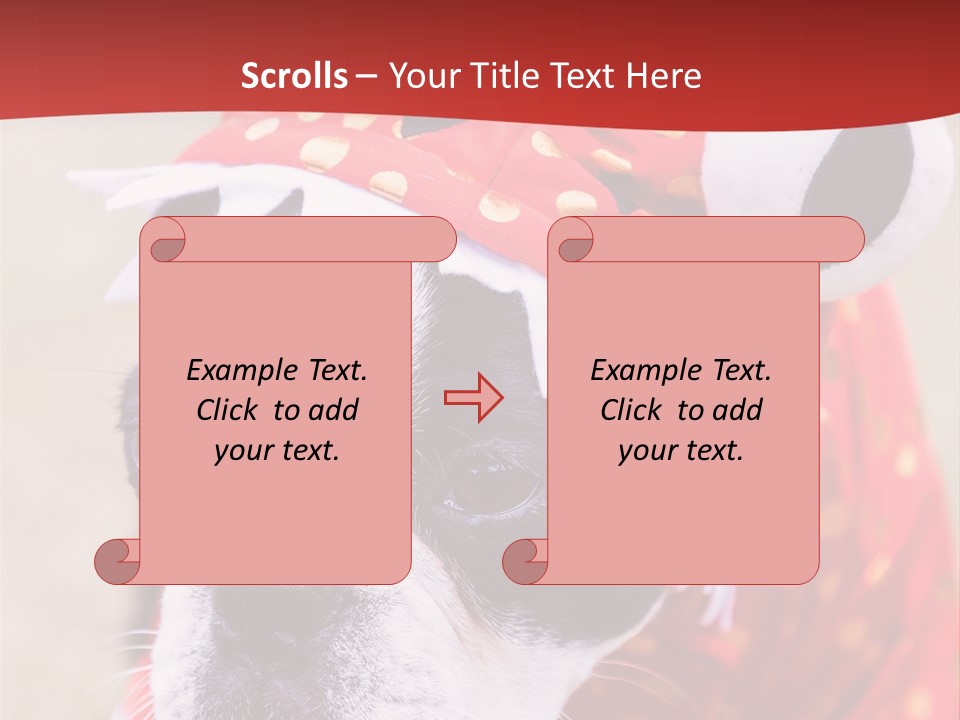 Silly Puppy Cute Funny Costume PowerPoint Template