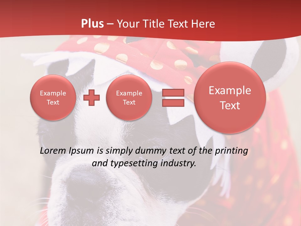 Silly Puppy Cute Funny Costume PowerPoint Template