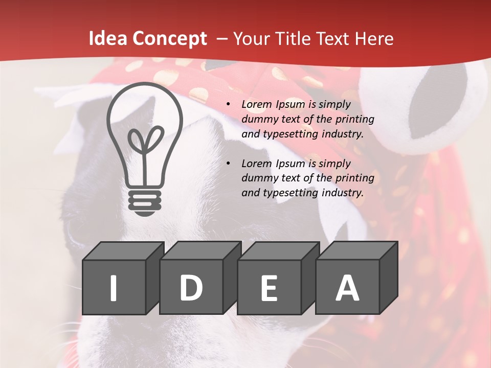 Silly Puppy Cute Funny Costume PowerPoint Template