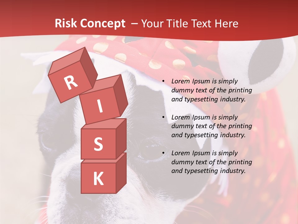 Silly Puppy Cute Funny Costume PowerPoint Template