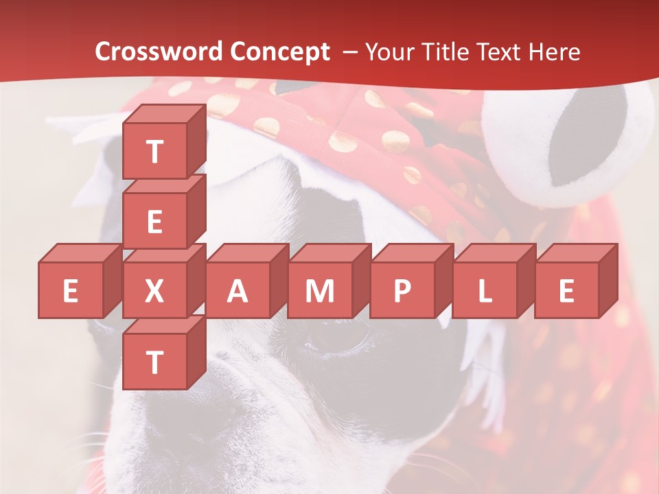 Silly Puppy Cute Funny Costume PowerPoint Template