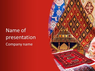 Hanging Rug Tapestry PowerPoint Template