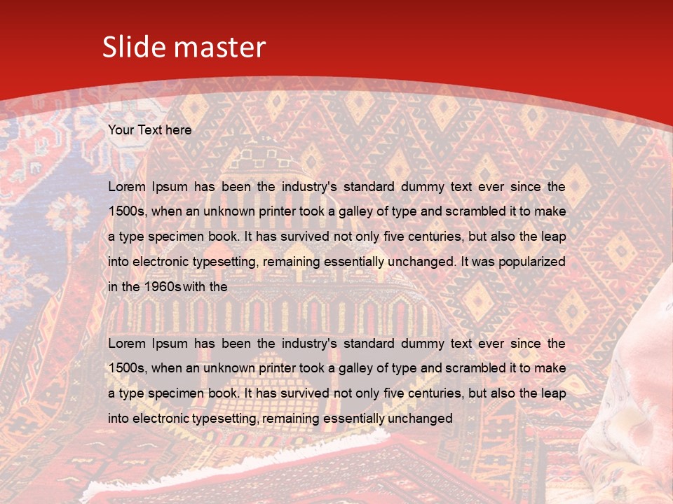 Hanging Rug Tapestry PowerPoint Template