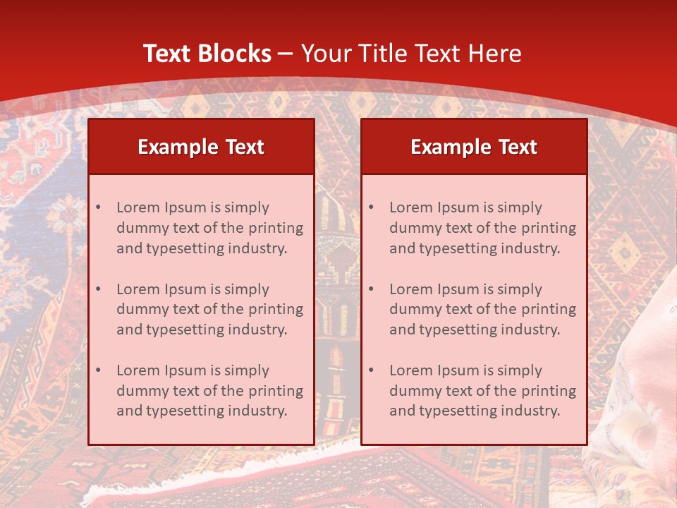 Hanging Rug Tapestry PowerPoint Template