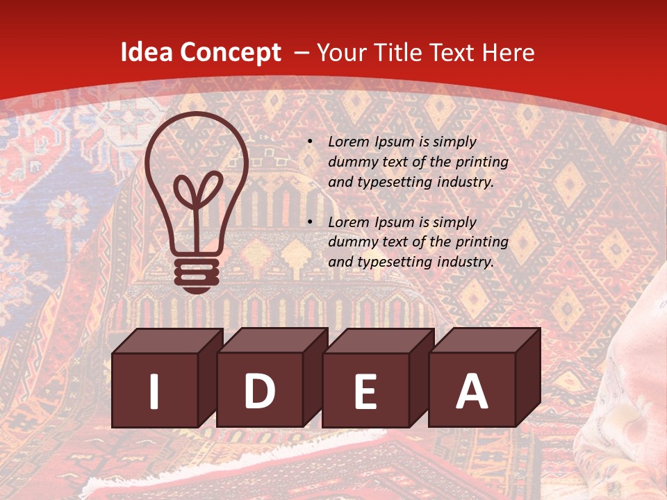 Hanging Rug Tapestry PowerPoint Template