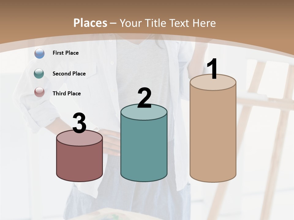 Text Message Wooden Mobile Phone PowerPoint Template