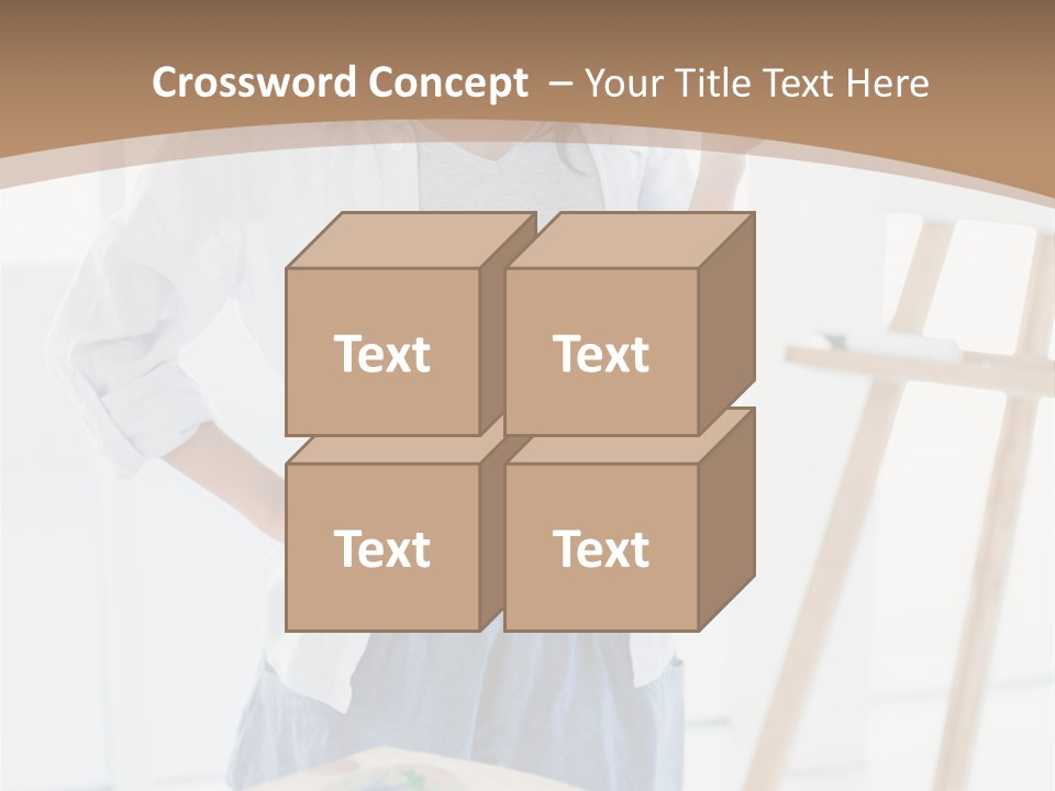 Text Message Wooden Mobile Phone PowerPoint Template