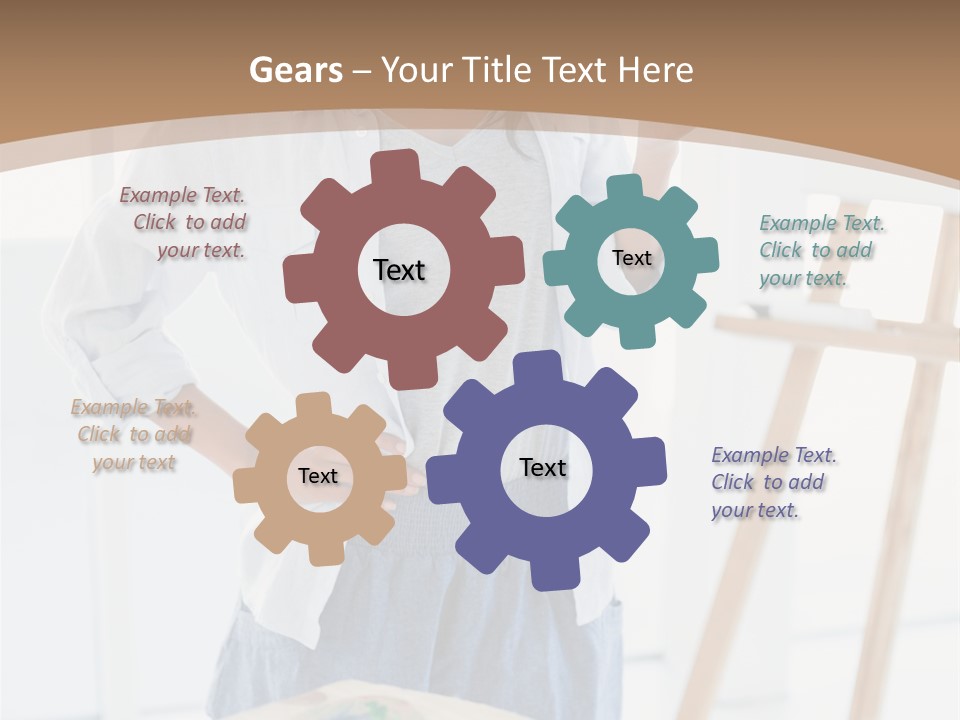 Text Message Wooden Mobile Phone PowerPoint Template