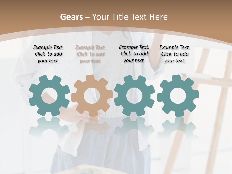 Text Message Wooden Mobile Phone PowerPoint Template