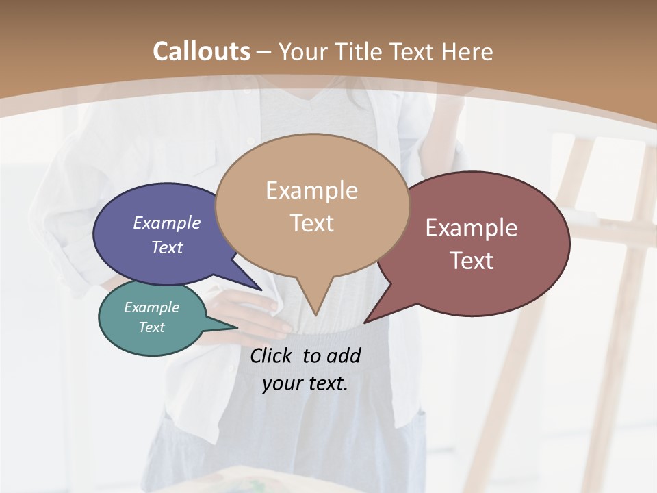 Text Message Wooden Mobile Phone PowerPoint Template