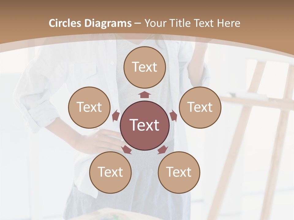 Text Message Wooden Mobile Phone PowerPoint Template