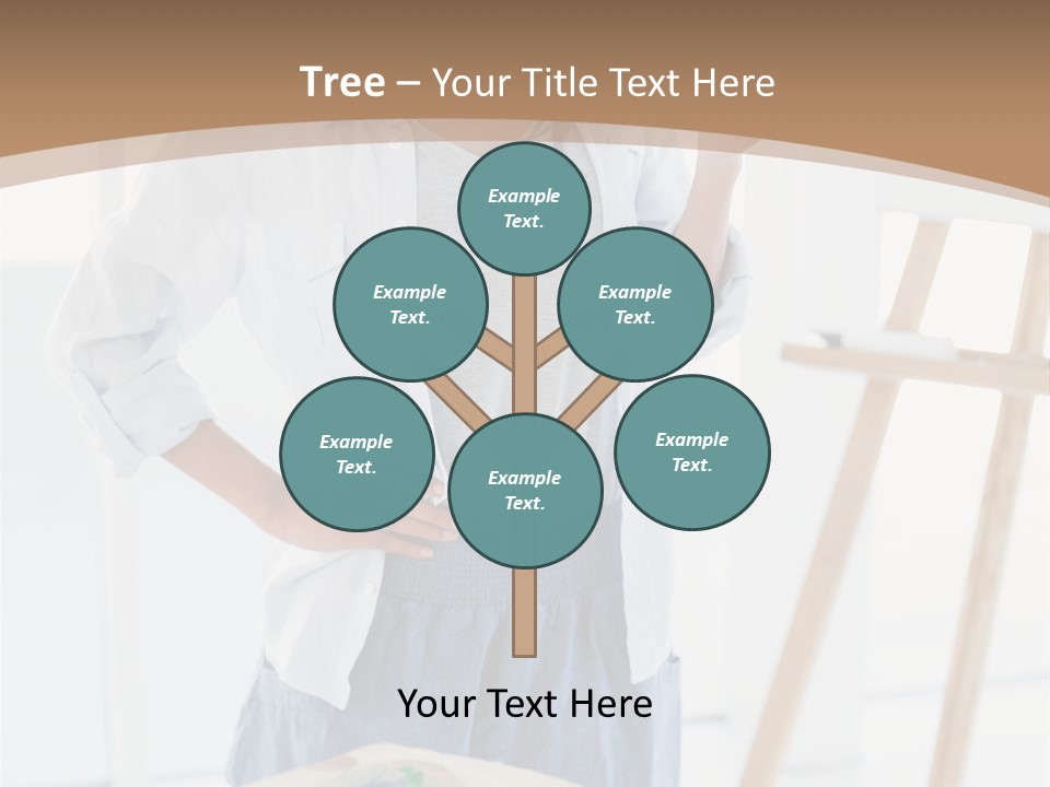 Text Message Wooden Mobile Phone PowerPoint Template