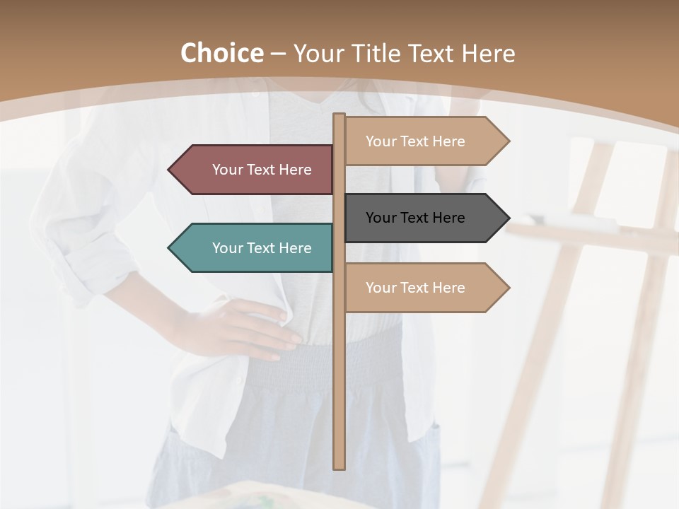 Text Message Wooden Mobile Phone PowerPoint Template