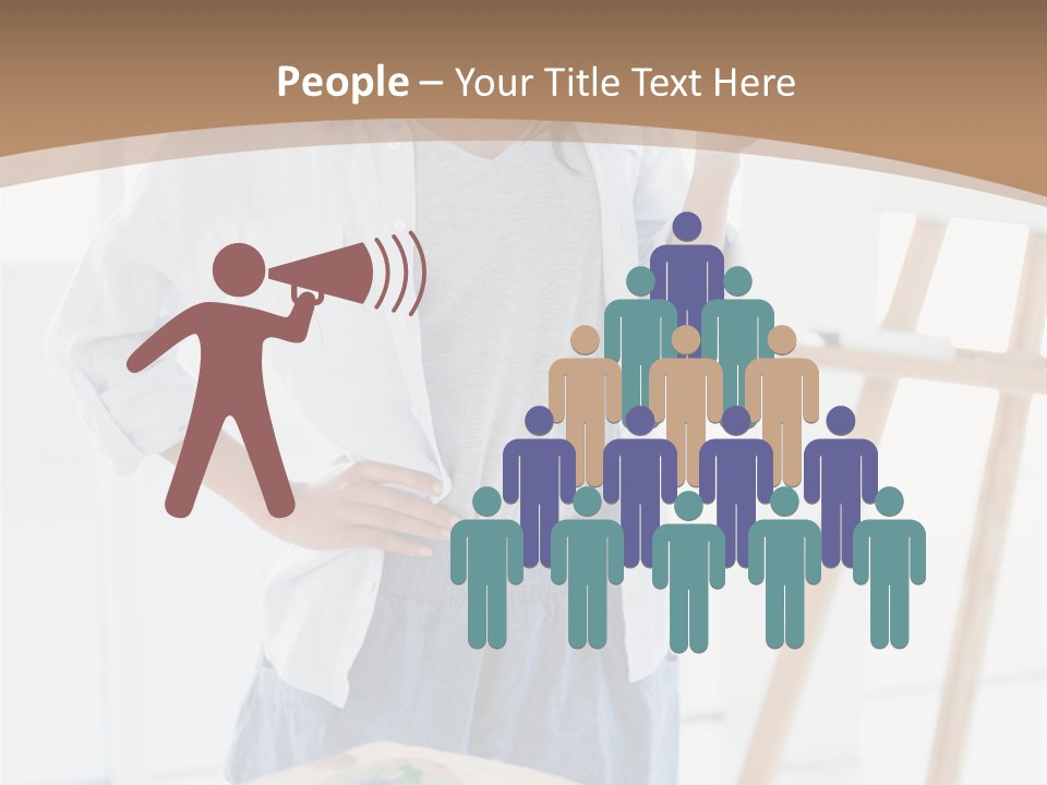 Text Message Wooden Mobile Phone PowerPoint Template