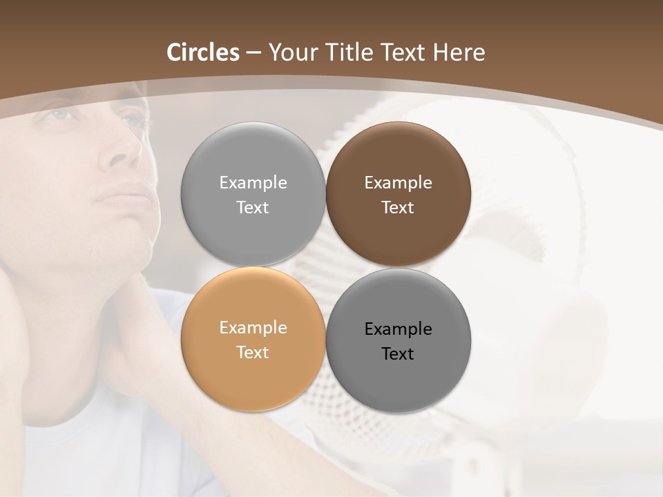 A Man Is Sitting In Front Of A Fan PowerPoint Template