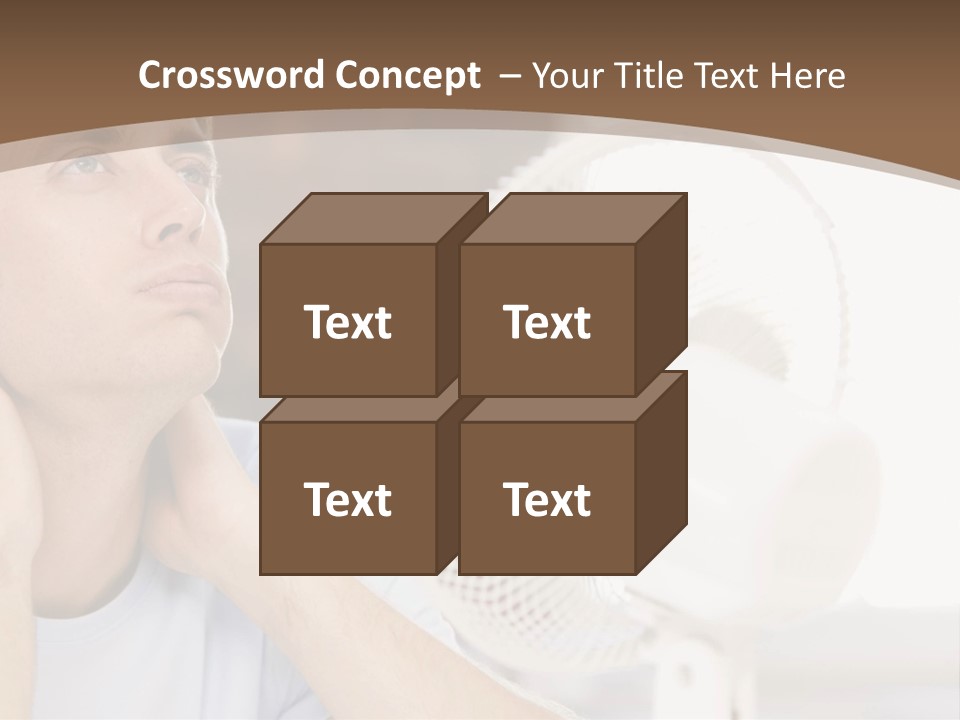 A Man Is Sitting In Front Of A Fan PowerPoint Template