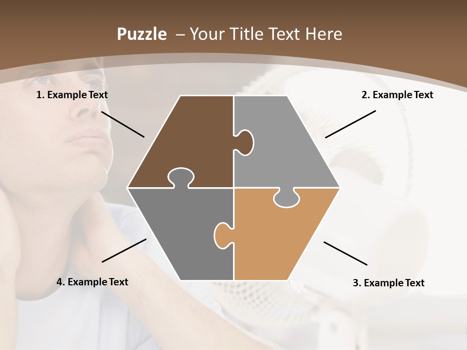 A Man Is Sitting In Front Of A Fan PowerPoint Template