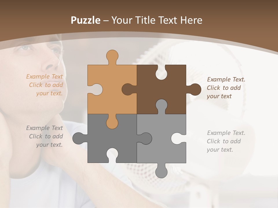 A Man Is Sitting In Front Of A Fan PowerPoint Template