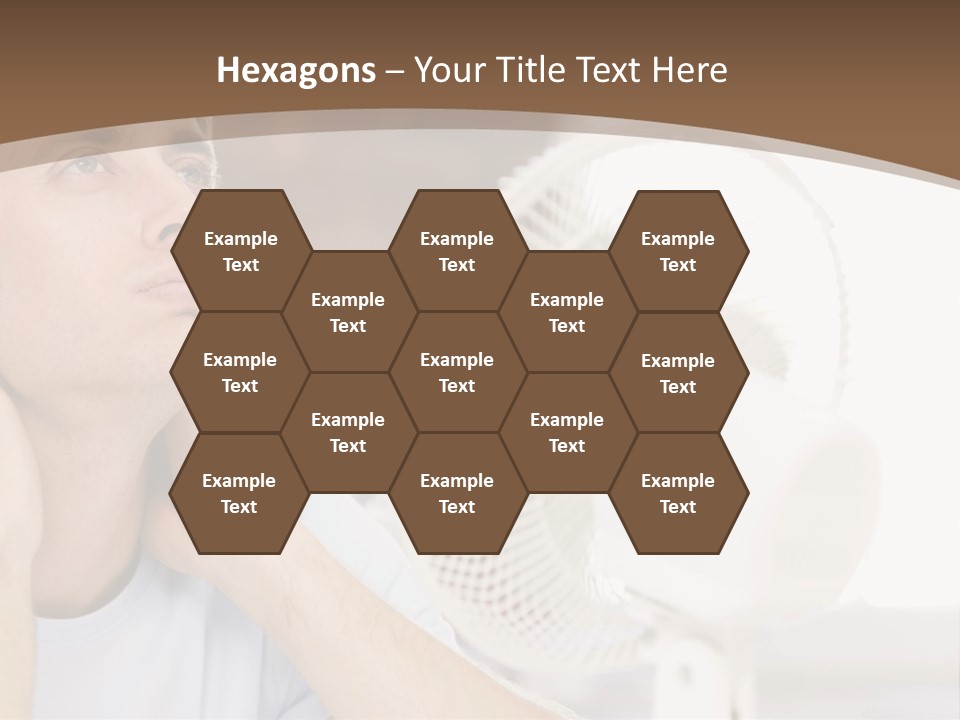 A Man Is Sitting In Front Of A Fan PowerPoint Template