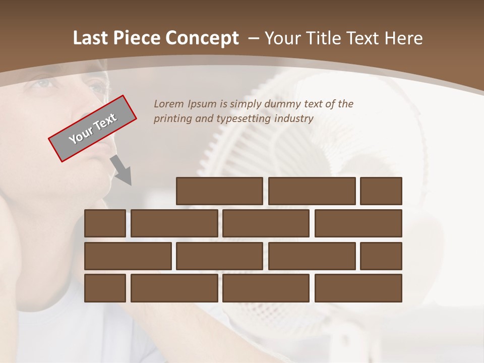 A Man Is Sitting In Front Of A Fan PowerPoint Template