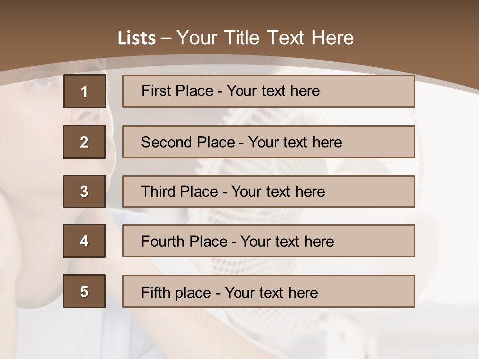 A Man Is Sitting In Front Of A Fan PowerPoint Template