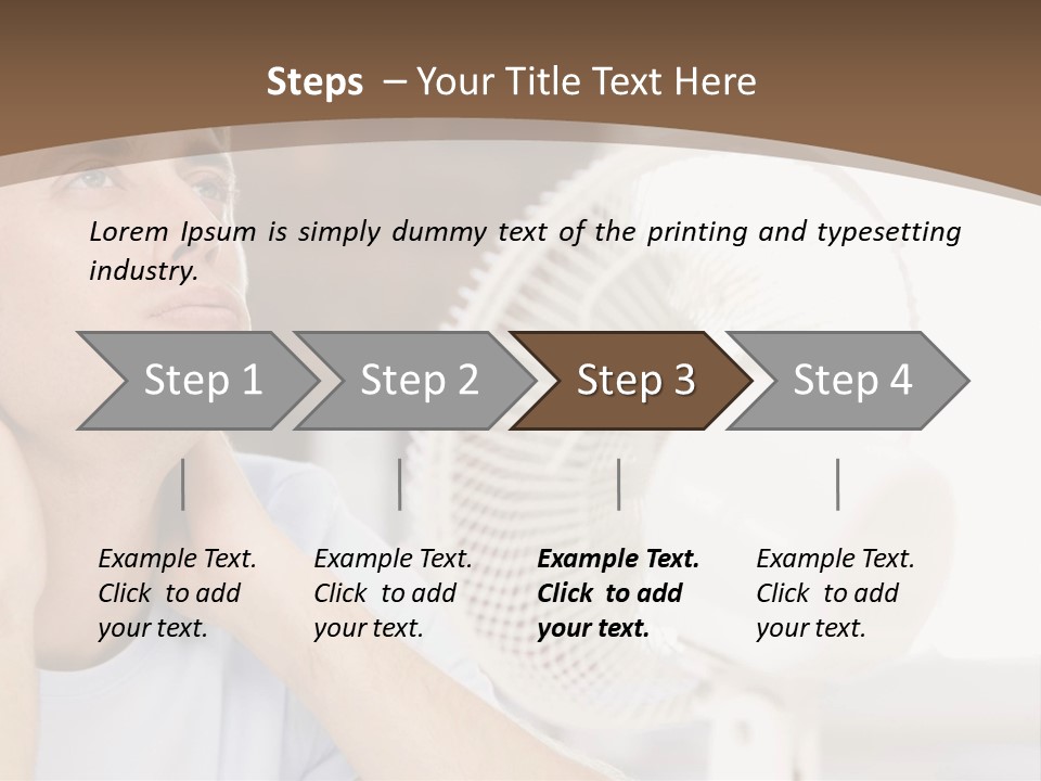 A Man Is Sitting In Front Of A Fan PowerPoint Template