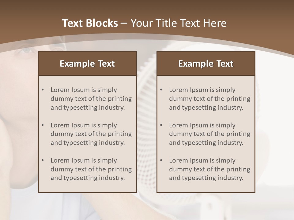 A Man Is Sitting In Front Of A Fan PowerPoint Template