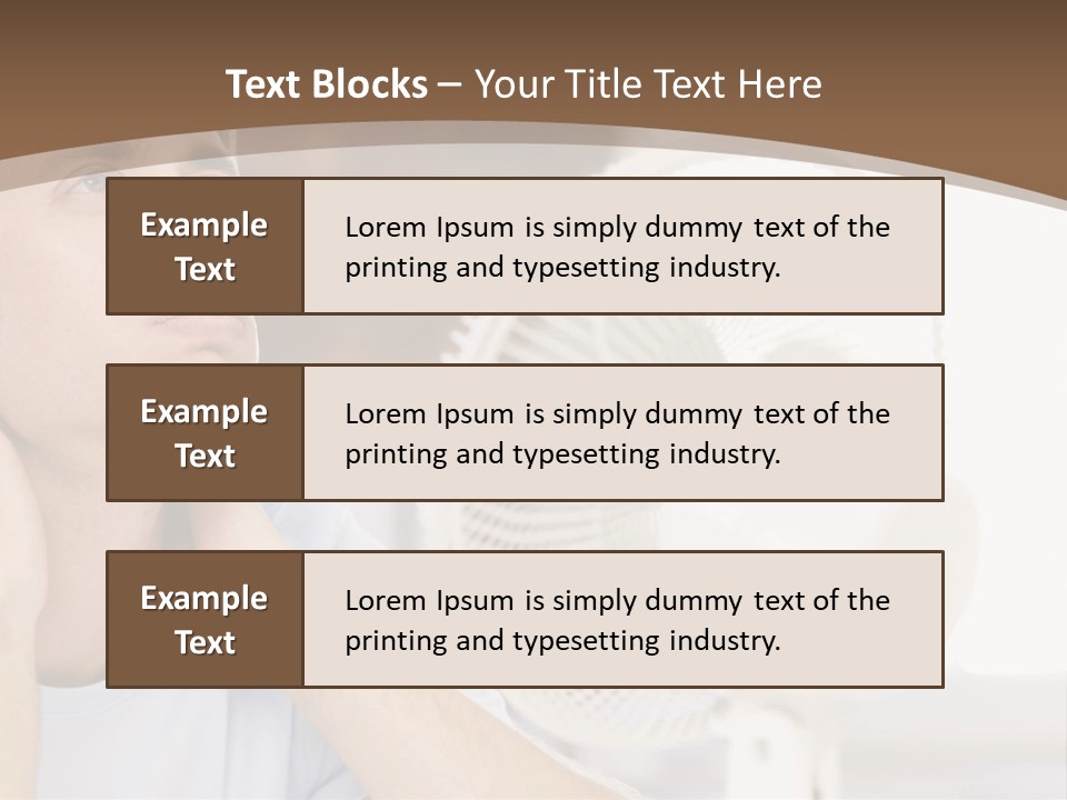 A Man Is Sitting In Front Of A Fan PowerPoint Template