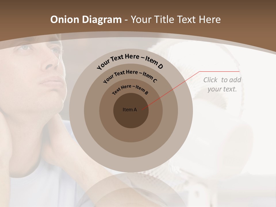 A Man Is Sitting In Front Of A Fan PowerPoint Template