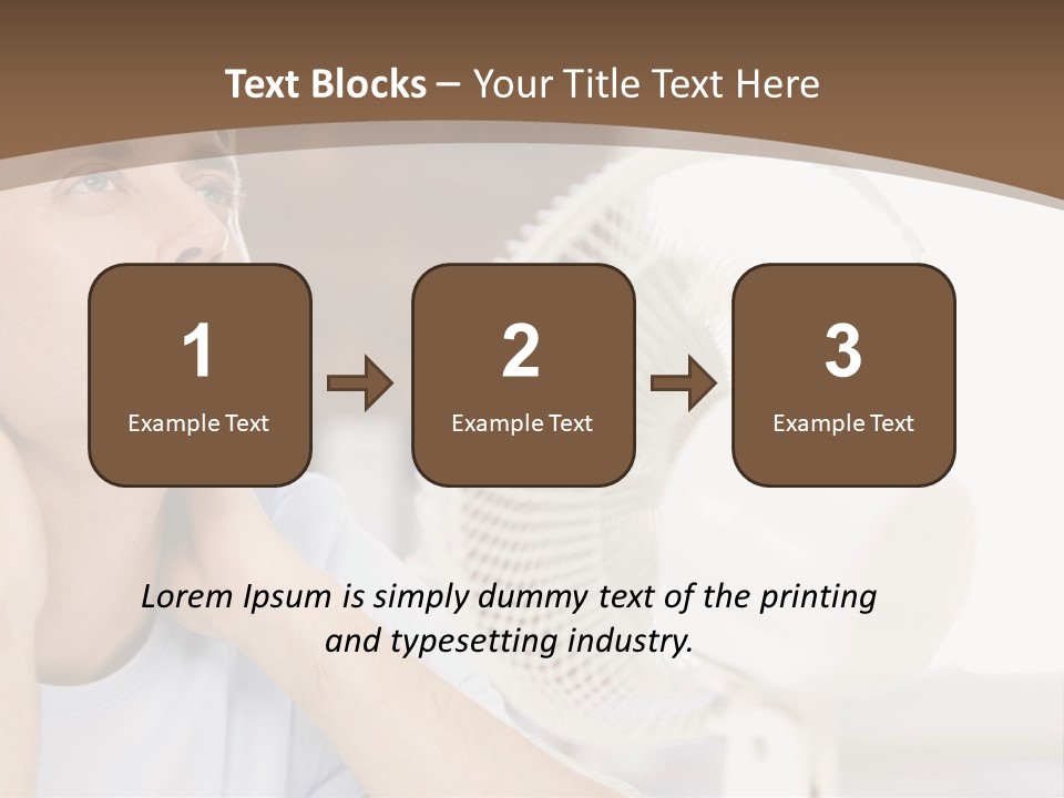 A Man Is Sitting In Front Of A Fan PowerPoint Template
