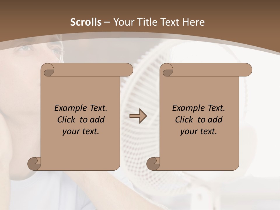 A Man Is Sitting In Front Of A Fan PowerPoint Template