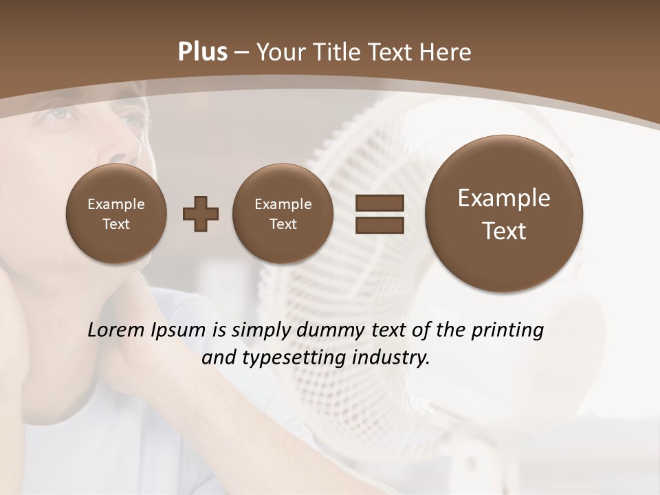 A Man Is Sitting In Front Of A Fan PowerPoint Template